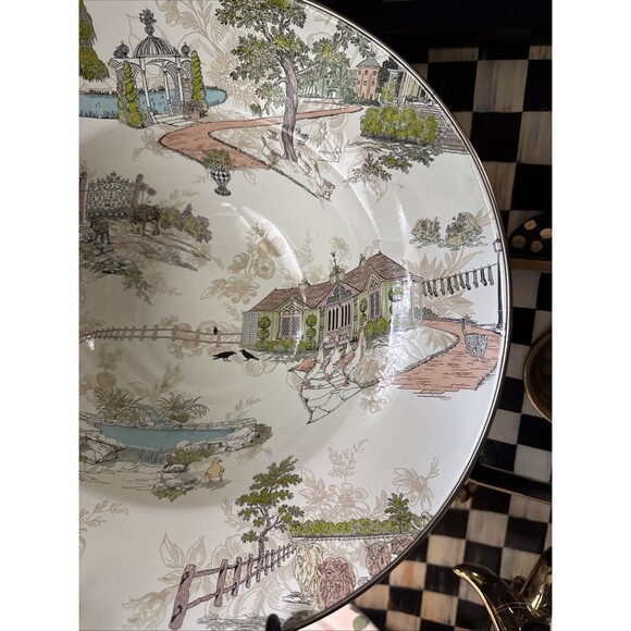 Mackenzie-Childs 12” Aurora Pattern FARMHOUSE Serving Bowl Retired B - Picture 4 of 13